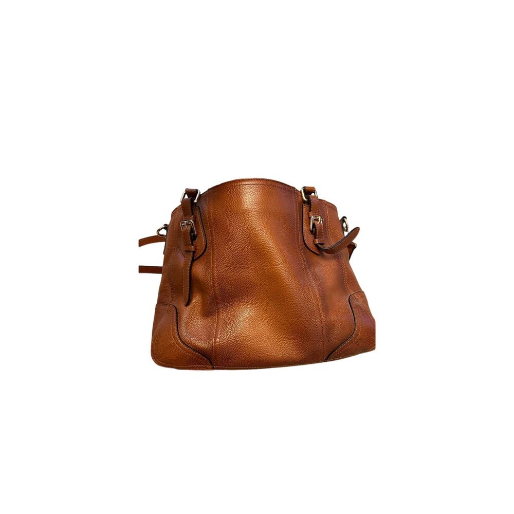 Vintage Y2K Kattee Leather Tote Bag Saddle Brown Shoulder Distressed Boho Luxury - Picture 12 of 16
